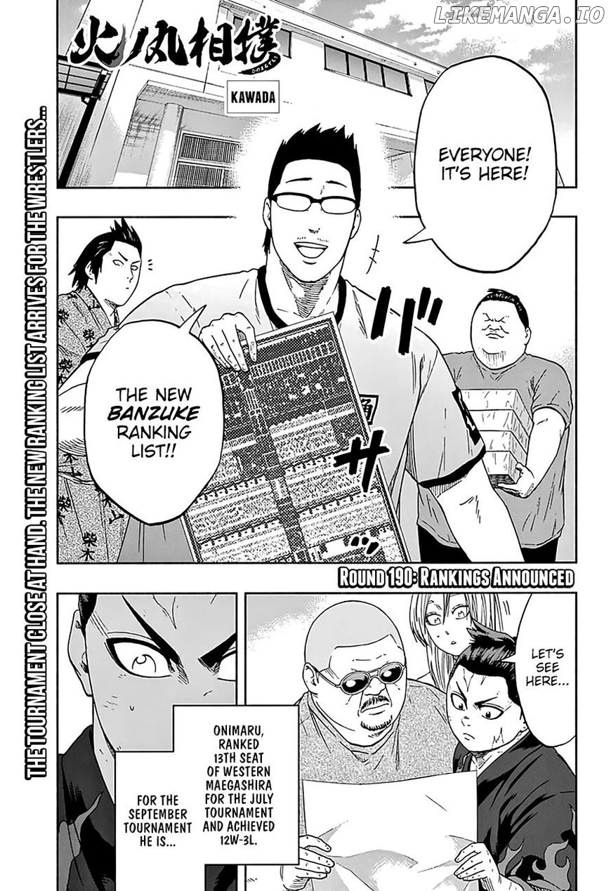Hinomaru Zumou chapter 190 - page 2