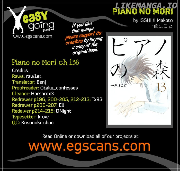 Piano no Mori Chapter 138 - page 1