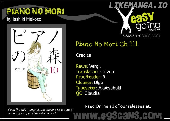 Piano no Mori Chapter 111 - page 1