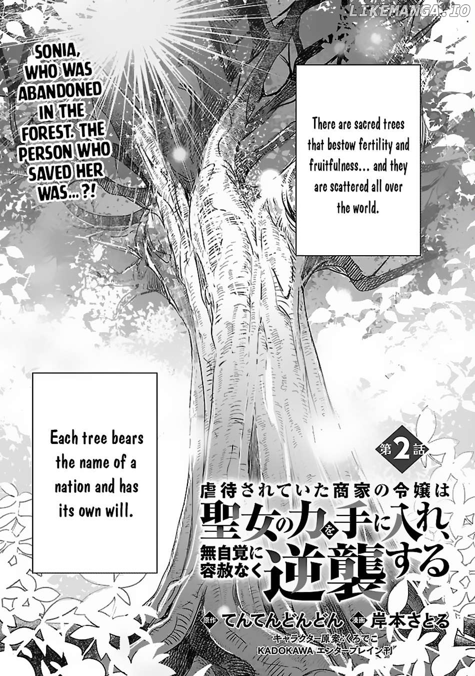Gyakutaisarete Ita Shouka no Reijou wa Seijo no Chikara wo Te ni Ire, Mujikaku ni Youshanaku Gyakushuu suru Chapter 2 - page 4