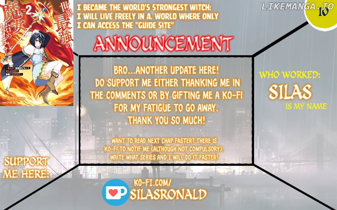 I Became The World's Strongest Witch, ~I Will Live Freely In A World Where Only I Can Access The "guide Site"~ Chapter 10 - page 1