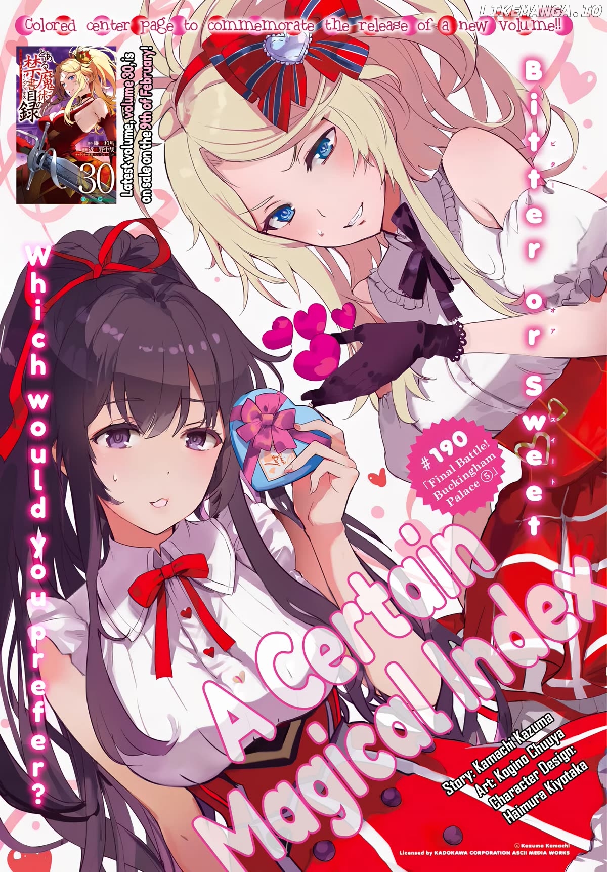 To Aru Majutsu no Kinsho Mokuroku Chapter 190 - page 1