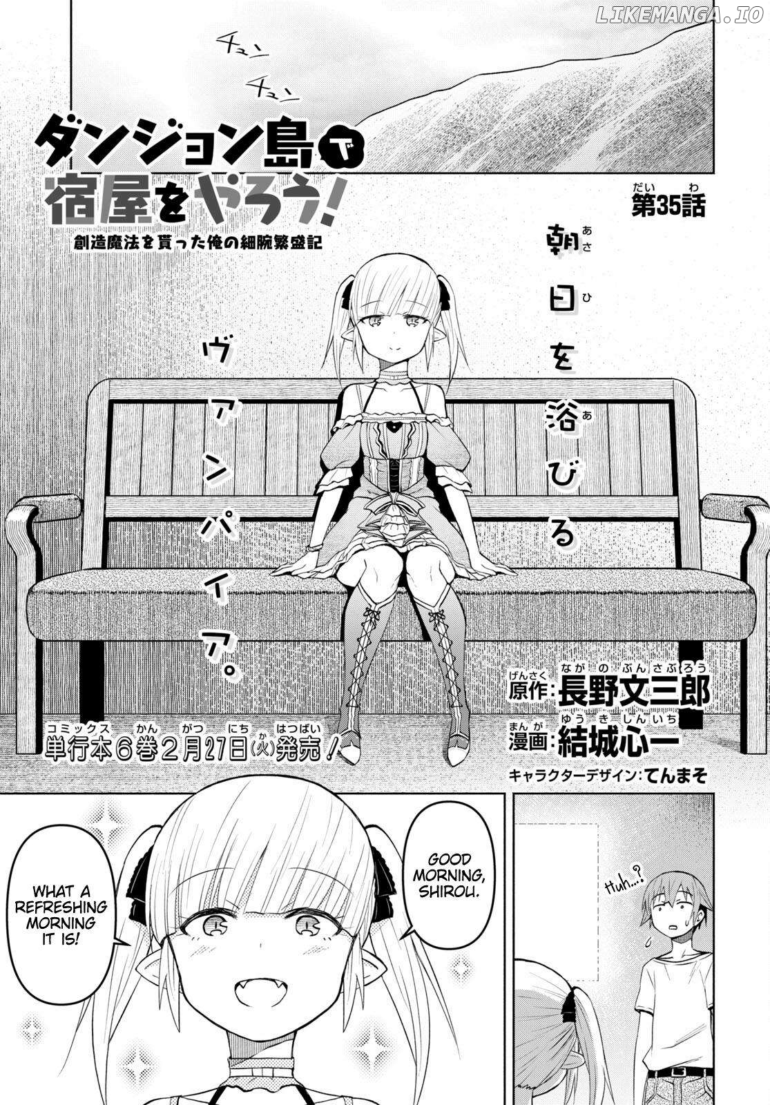 Dungeon Tou de Yadoya wo Yarou! Souzou Mahou wo Moratta Ore no Hosoude Hanjouki Chapter 35 - page 1