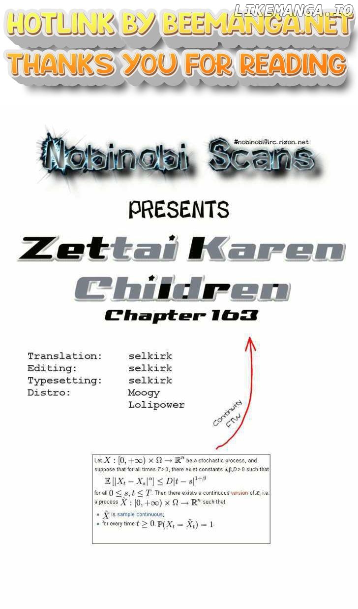Zettai Karen Children Chapter 163 - page 1
