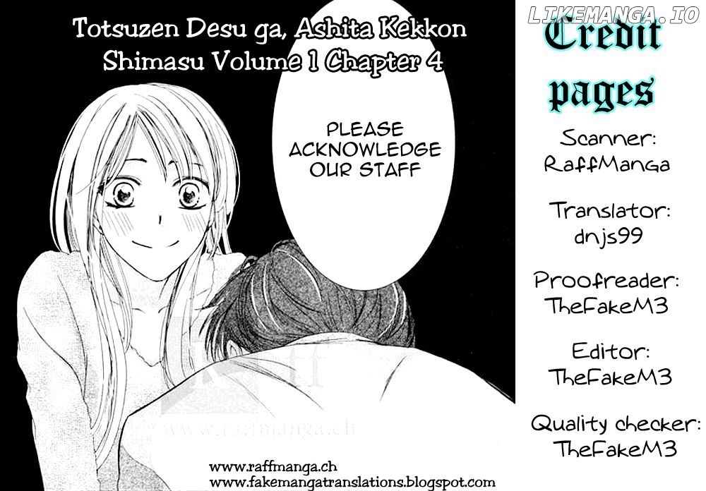 Totsuzen Desu ga, Ashita Kekkon Shimasu chapter 4 - page 35