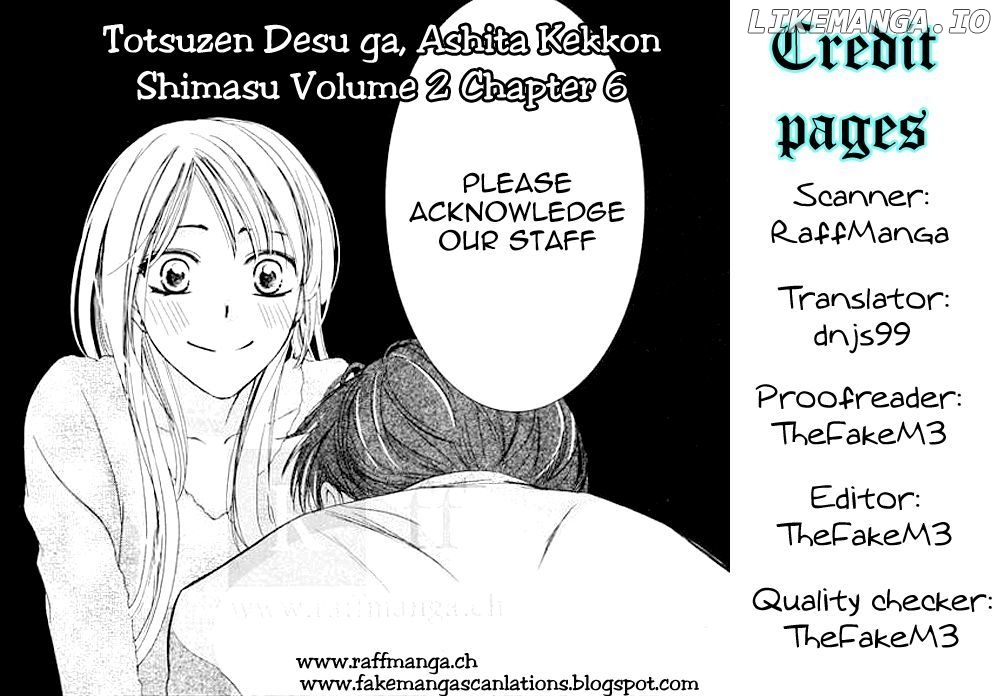 Totsuzen Desu ga, Ashita Kekkon Shimasu chapter 6 - page 36