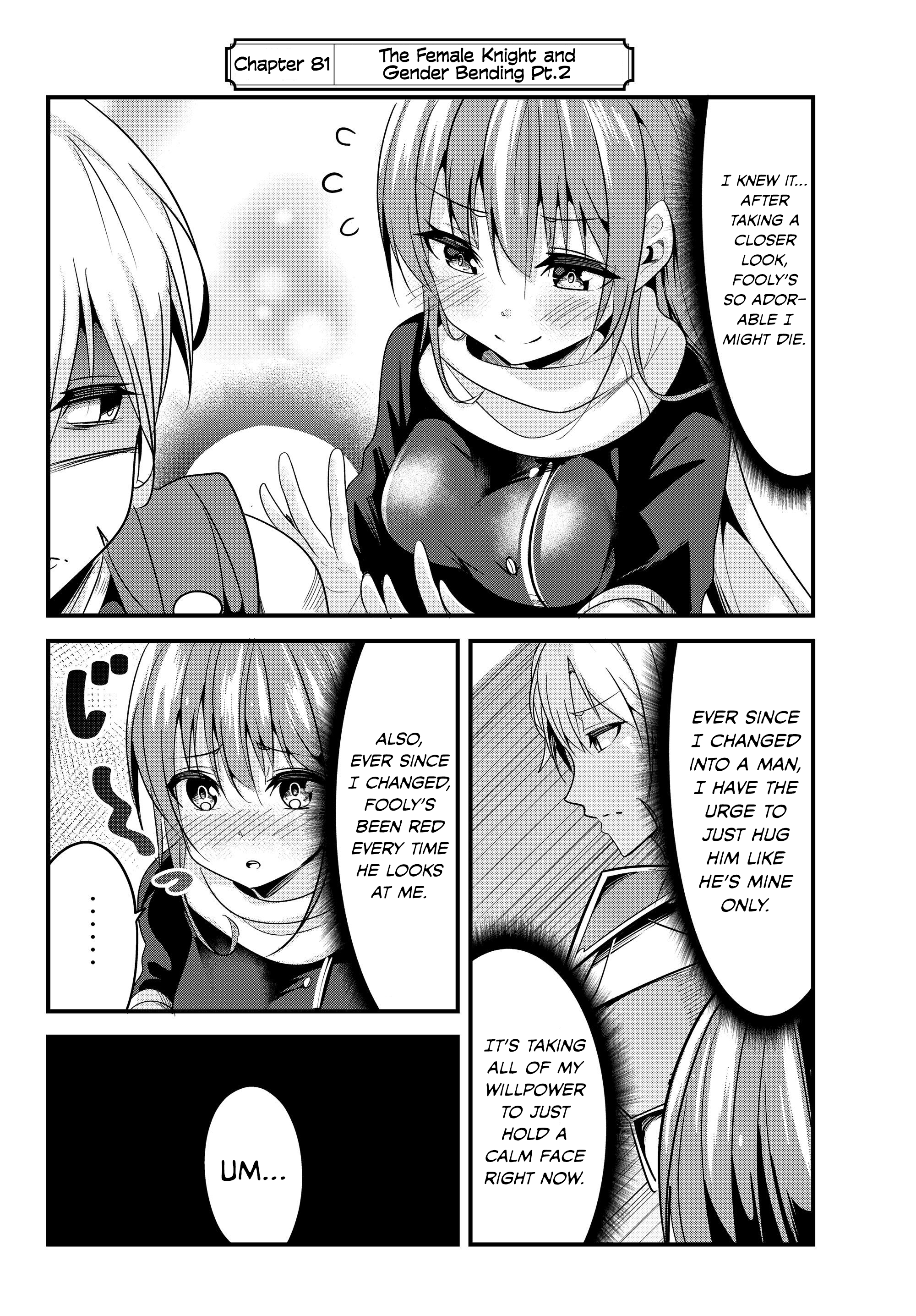 A Story About Treating a Female Knight Who Has Never Been Treated as a Woman as a Woman chapter 81 - page 2