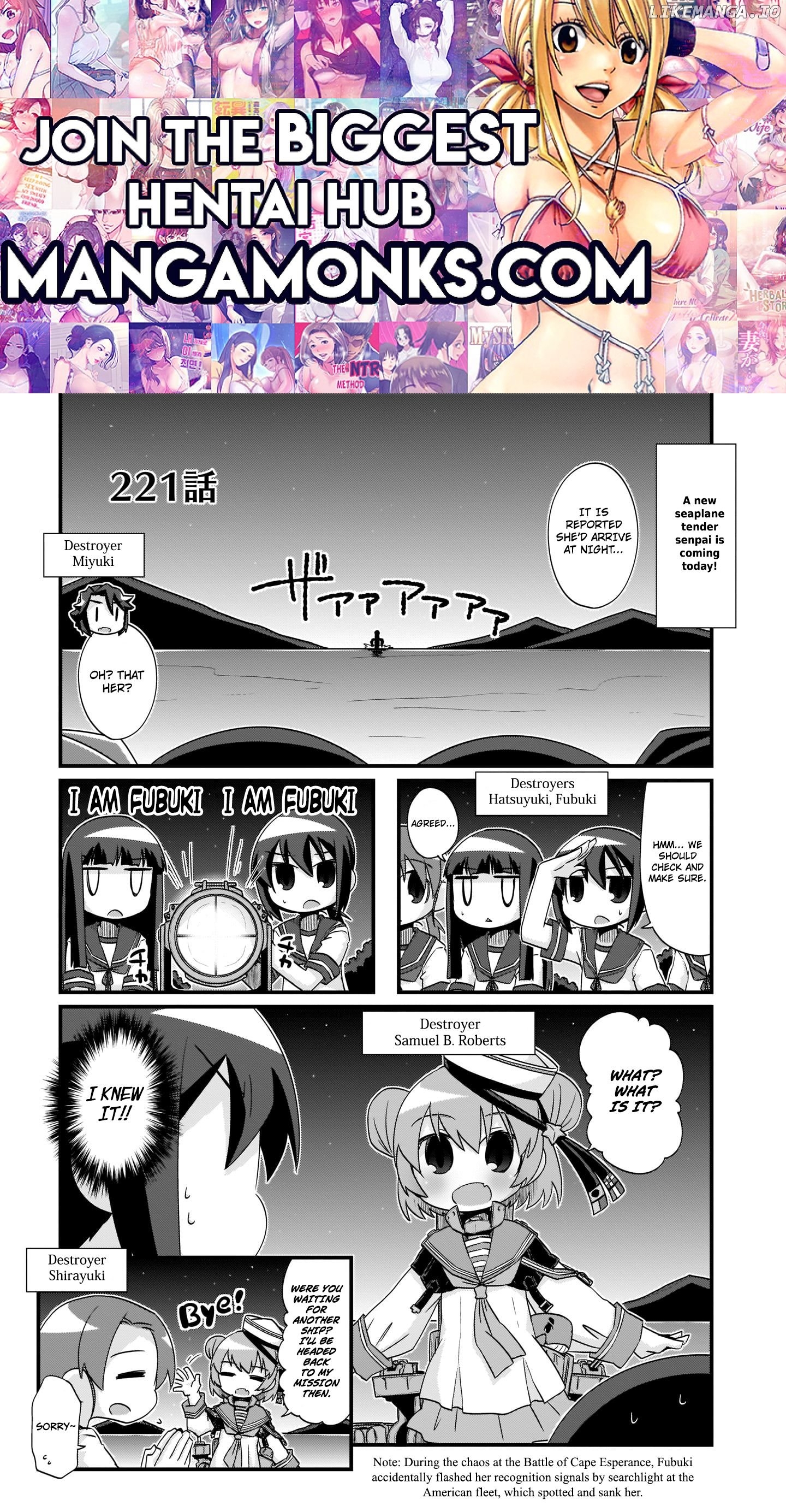 Kantai Collection - Kankore - 4-koma Comic - Fubuki, Ganbarimasu! Chapter 221 - page 1