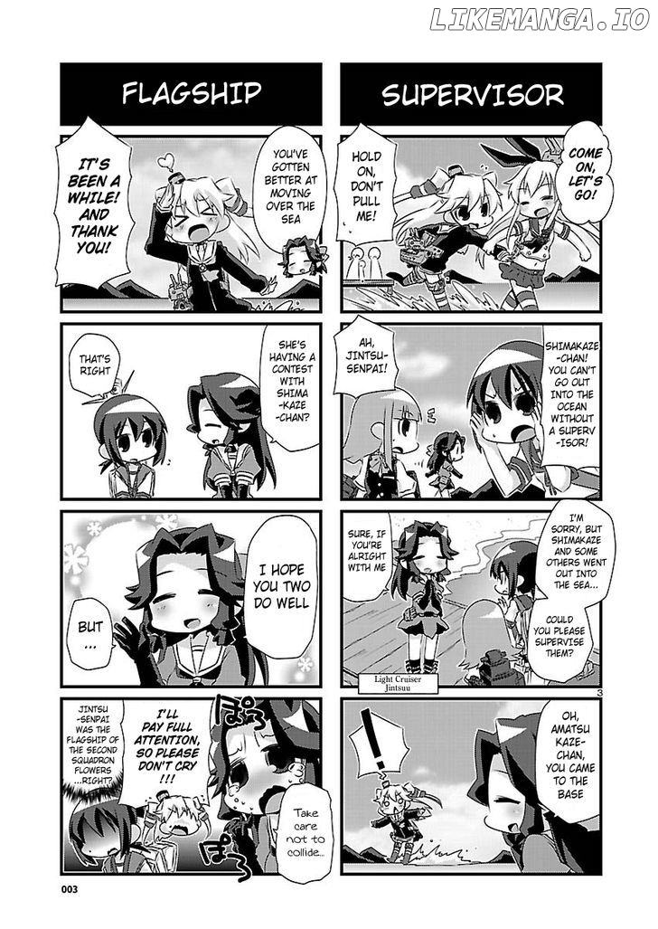 Kantai Collection - Kankore - 4-koma Comic - Fubuki, Ganbarimasu! chapter 42 - page 3