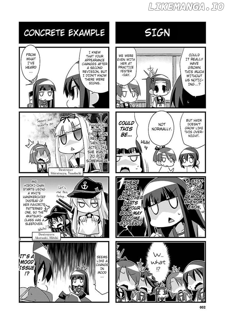 Kantai Collection - Kankore - 4-koma Comic - Fubuki, Ganbarimasu! chapter 46 - page 2