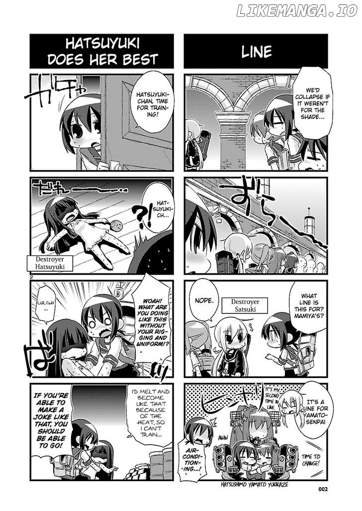Kantai Collection - Kankore - 4-koma Comic - Fubuki, Ganbarimasu! chapter 50 - page 2
