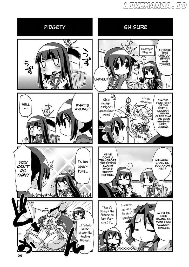 Kantai Collection - Kankore - 4-koma Comic - Fubuki, Ganbarimasu! chapter 61 - page 3