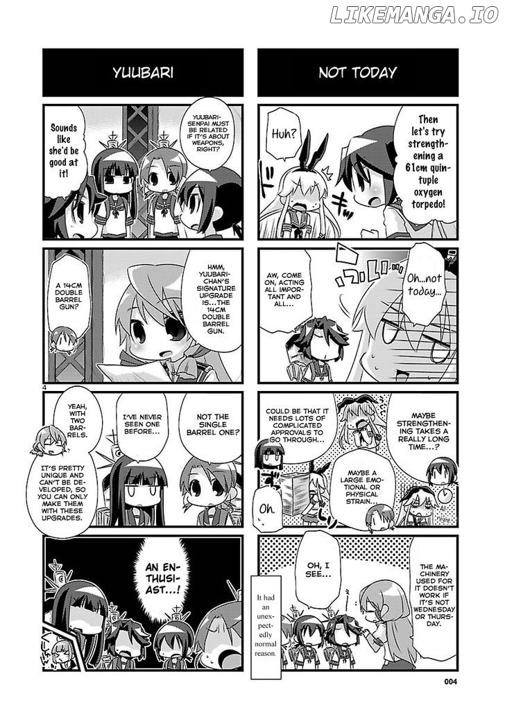 Kantai Collection - Kankore - 4-koma Comic - Fubuki, Ganbarimasu! chapter 69 - page 4