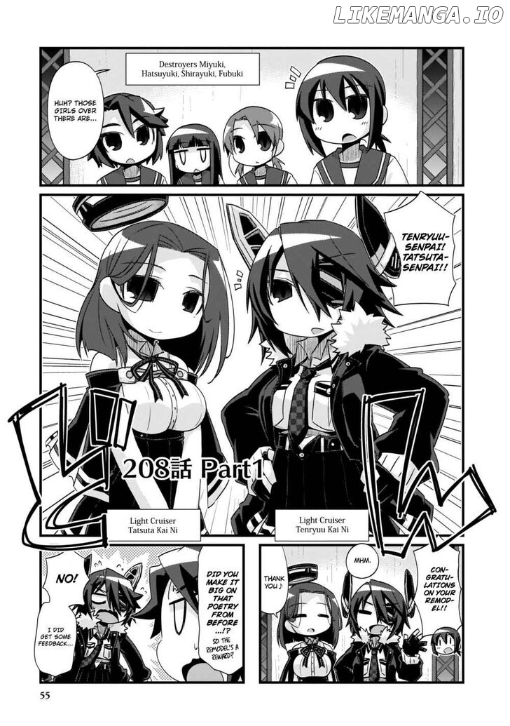 Kantai Collection - Kankore - 4-koma Comic - Fubuki, Ganbarimasu! chapter 208 - page 1