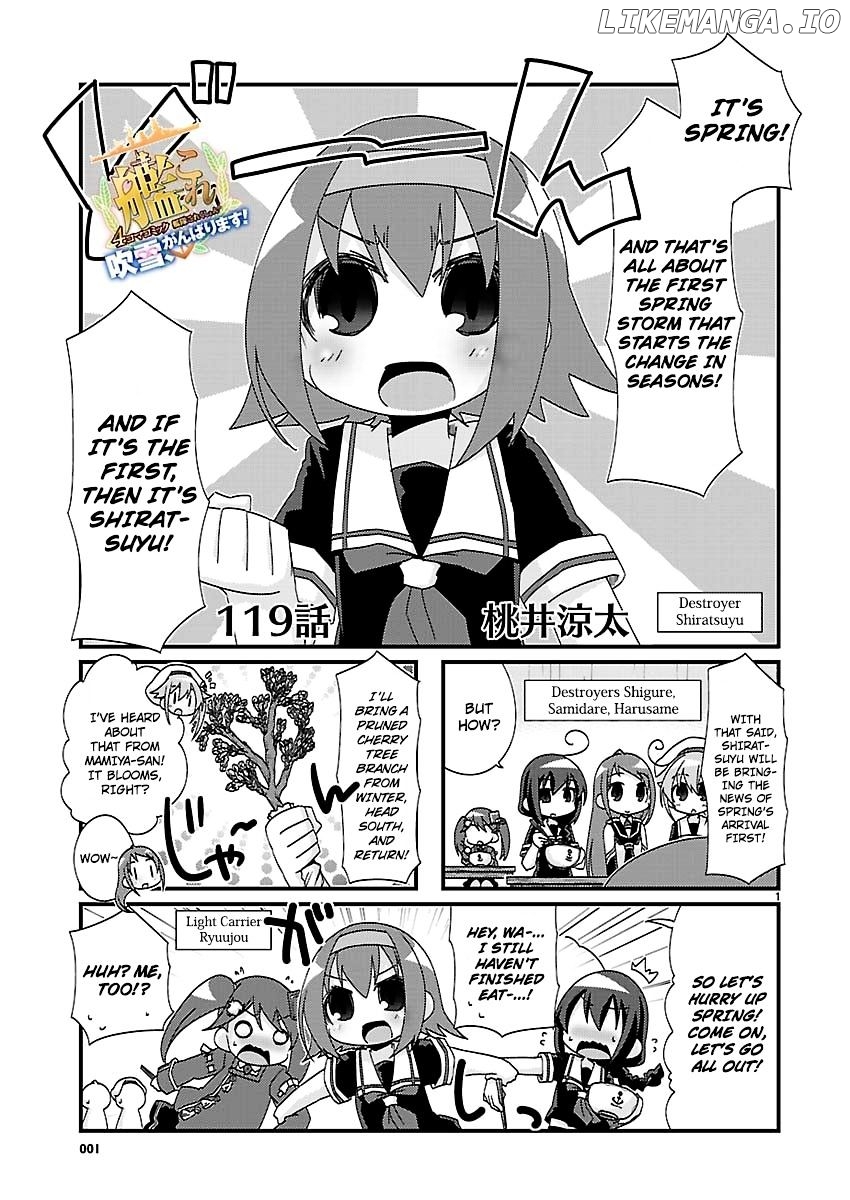 Kantai Collection - Kankore - 4-koma Comic - Fubuki, Ganbarimasu! chapter 119 - page 1
