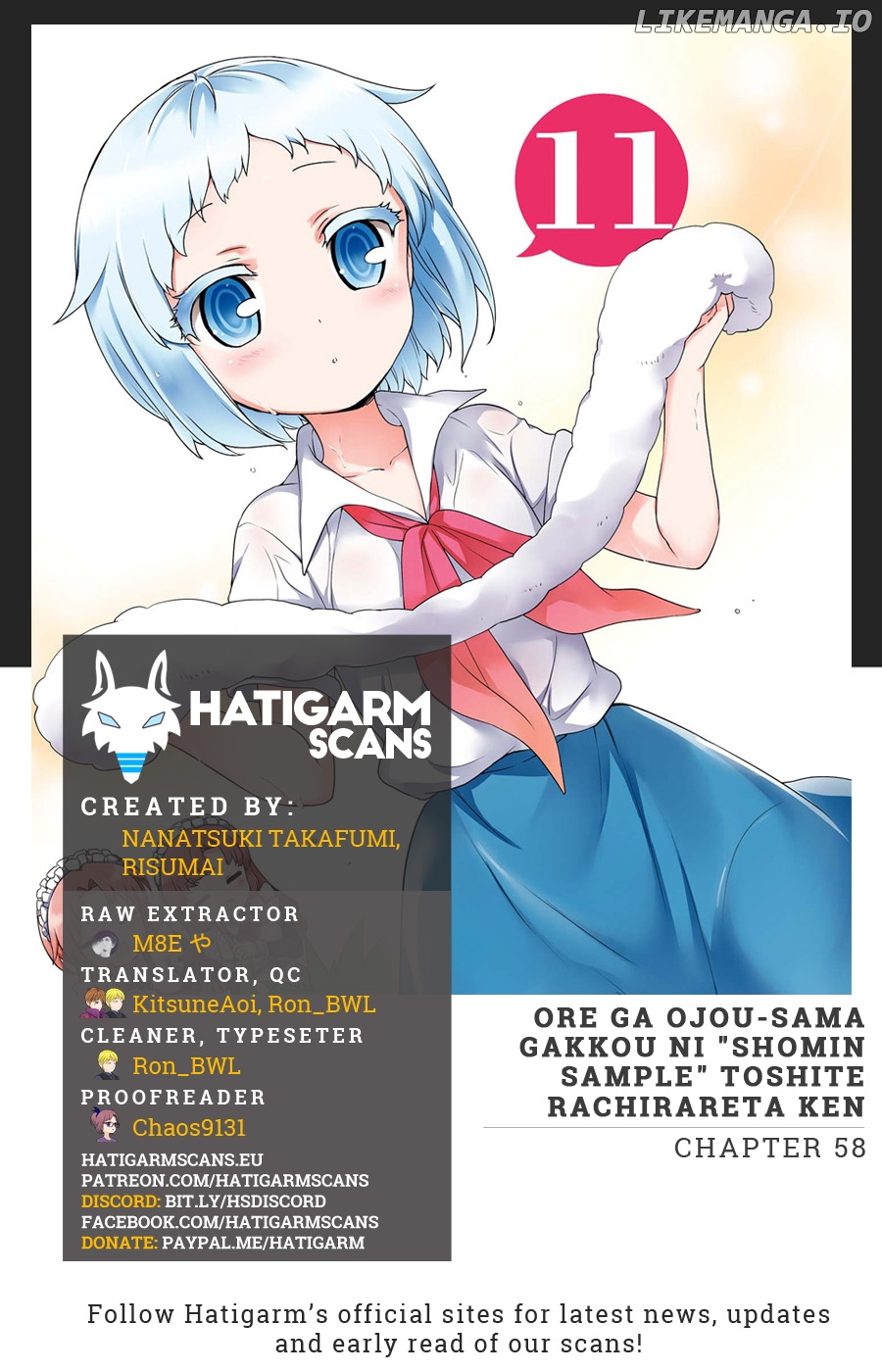Ore ga Ojou-Sama Gakkou ni "Shomin Sample" Toshite Rachirareta Ken chapter 58 - page 1