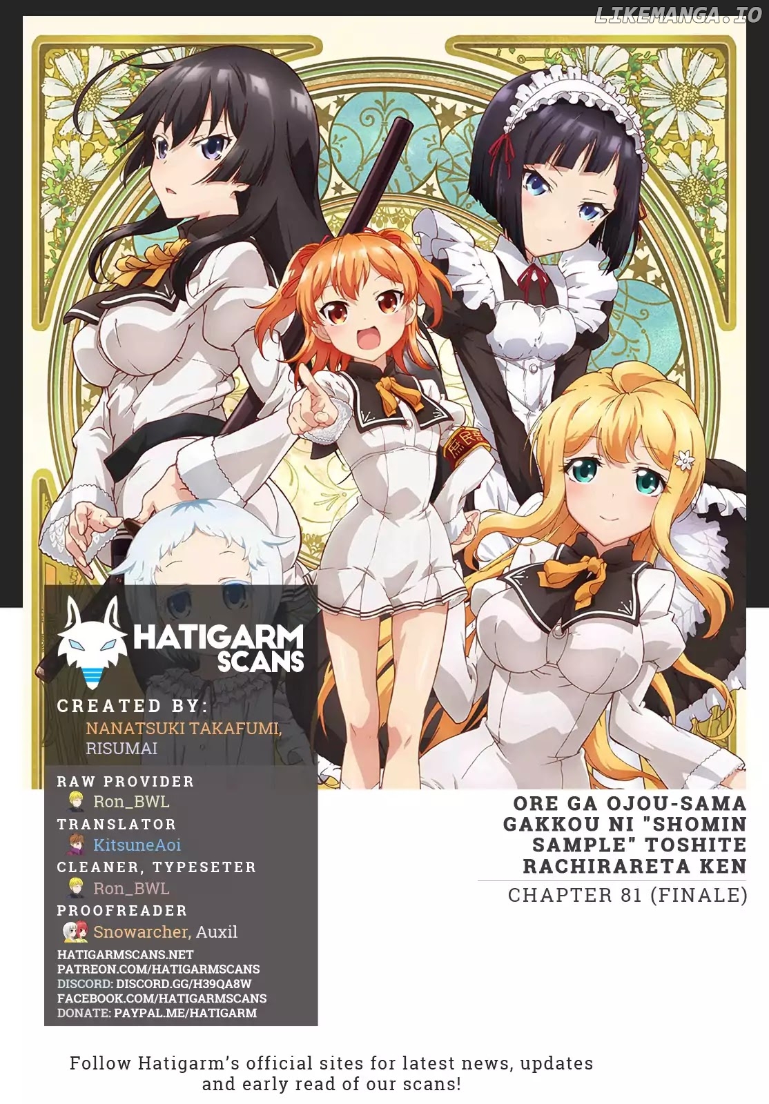 Ore ga Ojou-Sama Gakkou ni "Shomin Sample" Toshite Rachirareta Ken chapter 81 - page 1