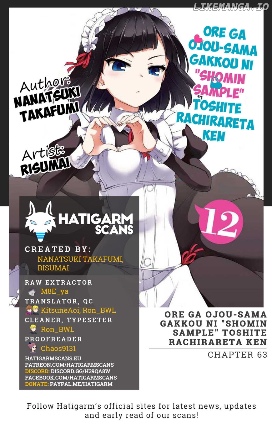 Ore ga Ojou-Sama Gakkou ni "Shomin Sample" Toshite Rachirareta Ken chapter 63 - page 1