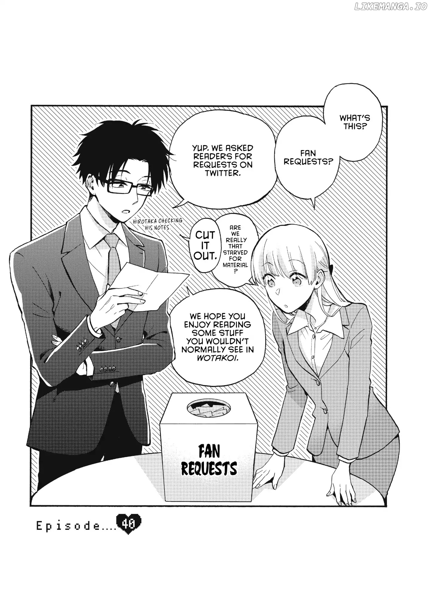 Wotaku ni Koi wa Muzukashii chapter 40 - page 1
