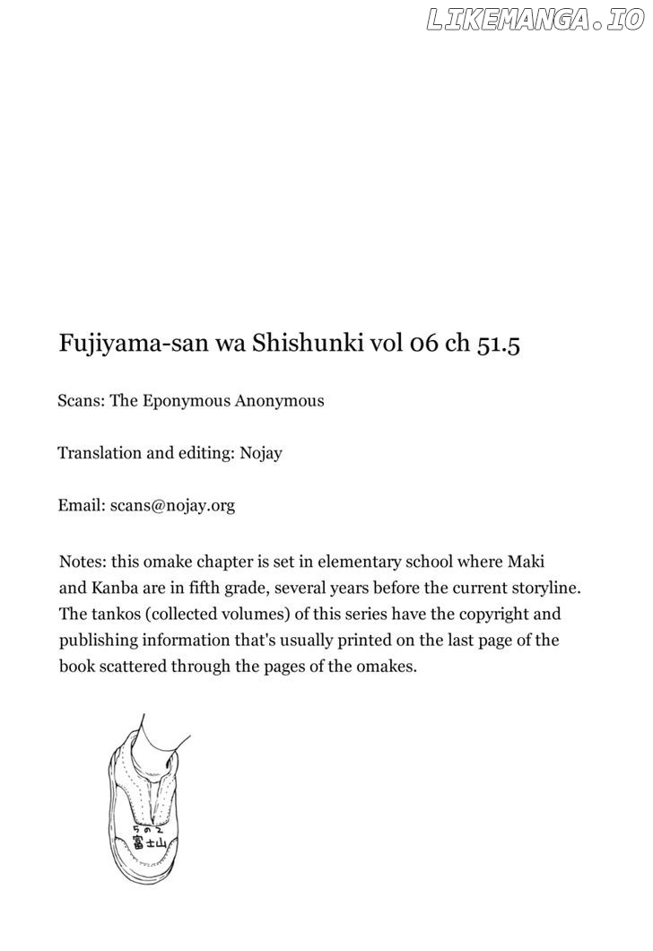 Fujiyama-San Wa Shishunki chapter 51.1 - page 8