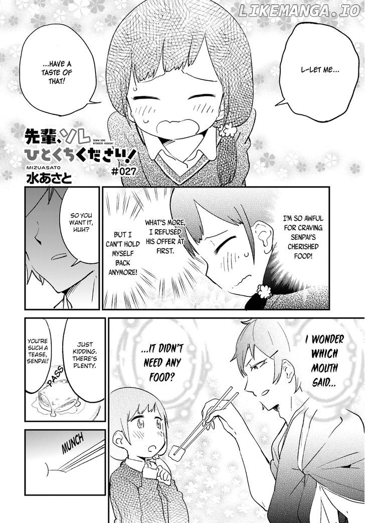 Senpai, Sore Hitokuchi Kudasai! chapter 27 - page 4