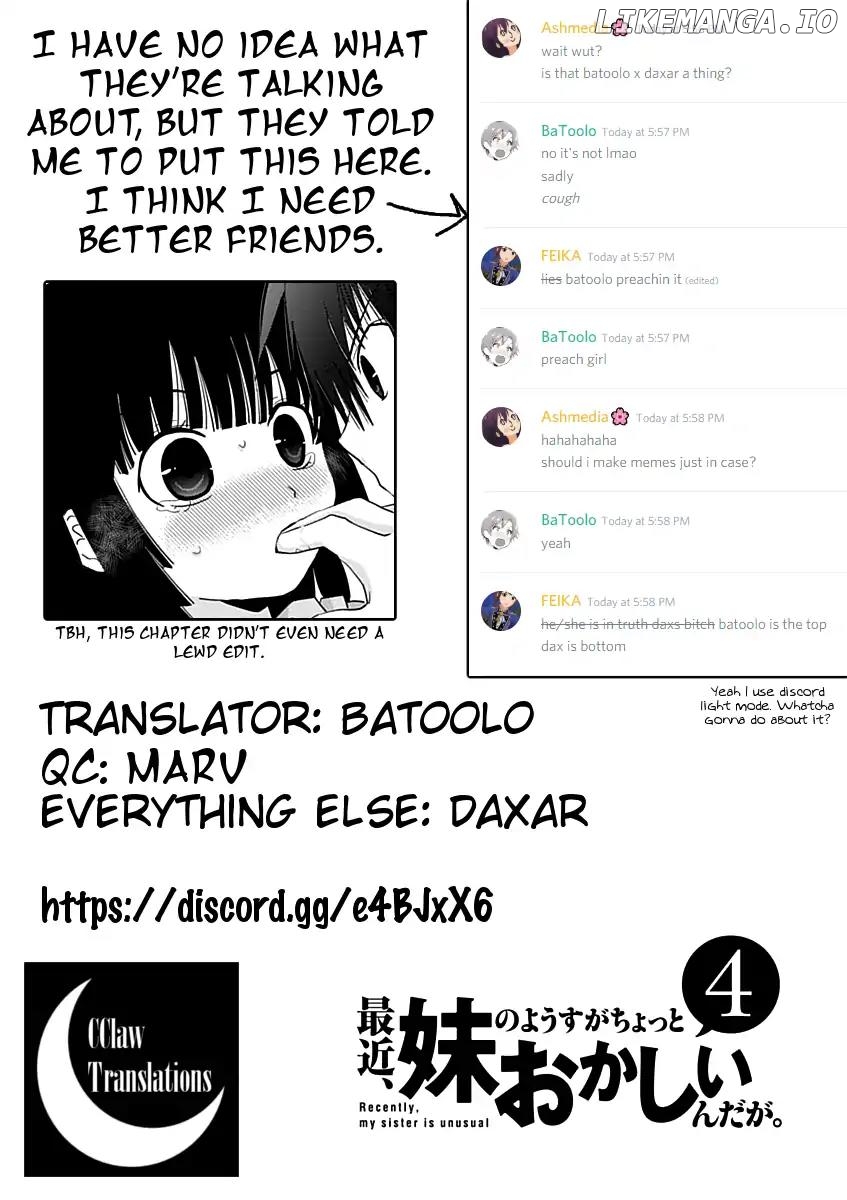 Saikin, Imouto no Yousu ga Chotto Okashii n da ga. chapter 20 - page 31