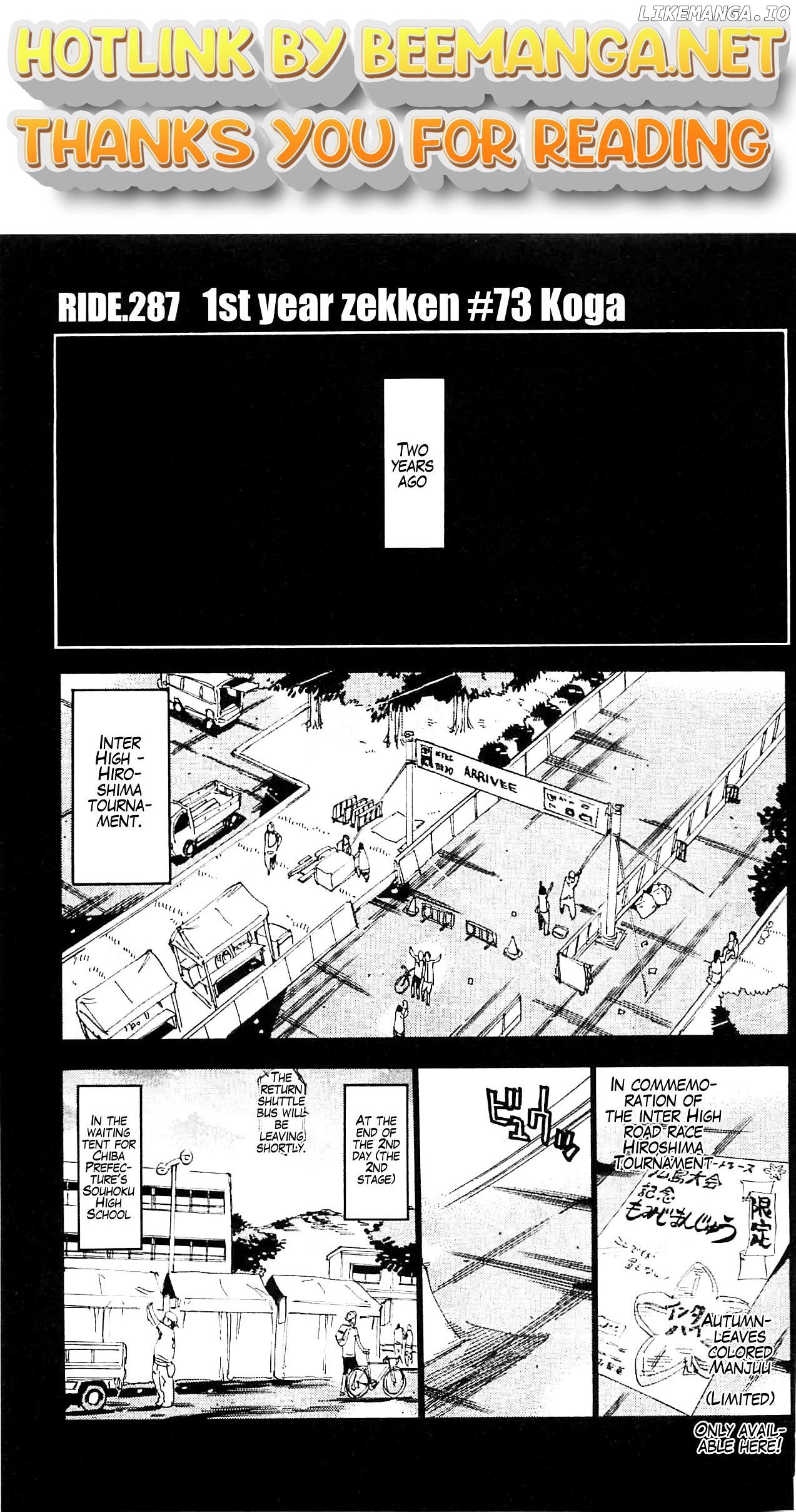 Yowamushi Pedal Chapter 287 - page 1