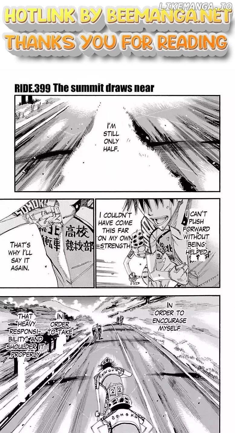 Yowamushi Pedal Chapter 399 - page 1