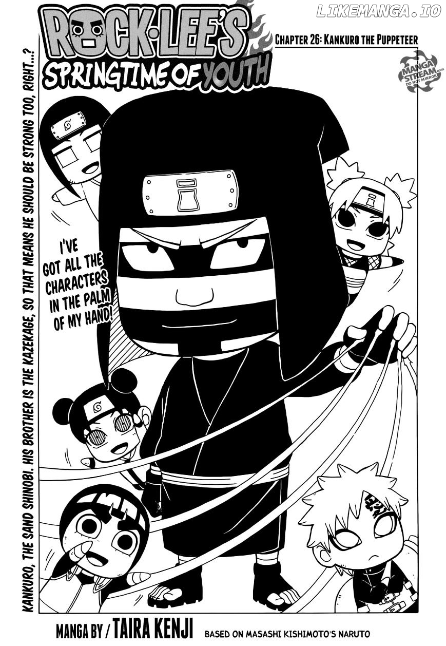 Rock Lee No Seishun Full-Power Ninden chapter 26 - page 1