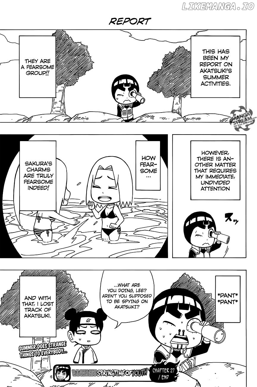 Rock Lee No Seishun Full-Power Ninden chapter 27 - page 27