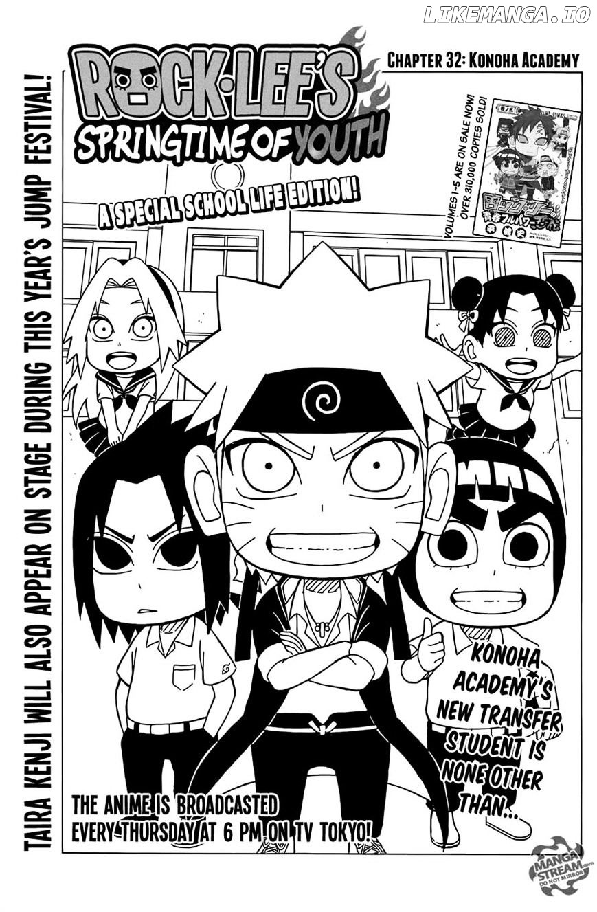 Rock Lee No Seishun Full-Power Ninden chapter 32 - page 1