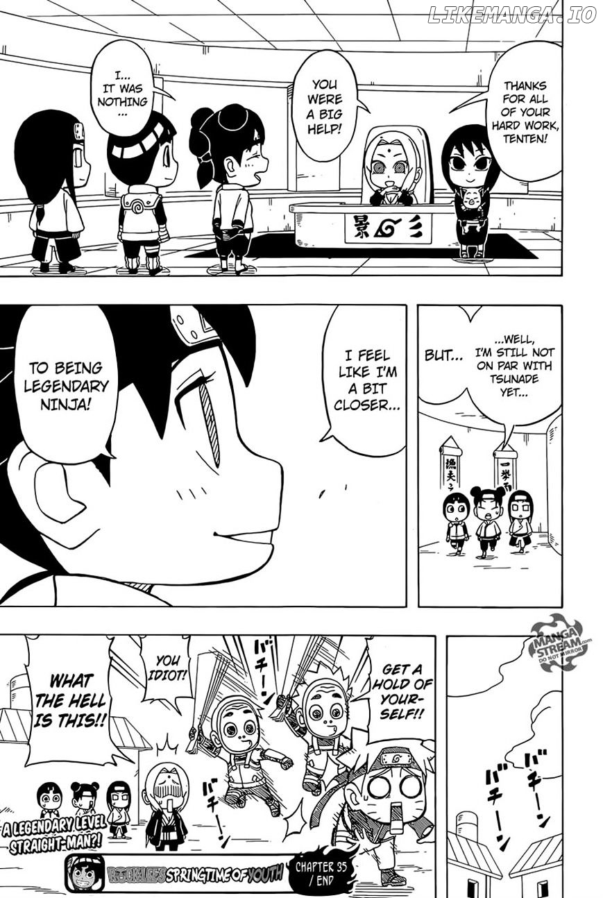 Rock Lee No Seishun Full-Power Ninden chapter 35 - page 23