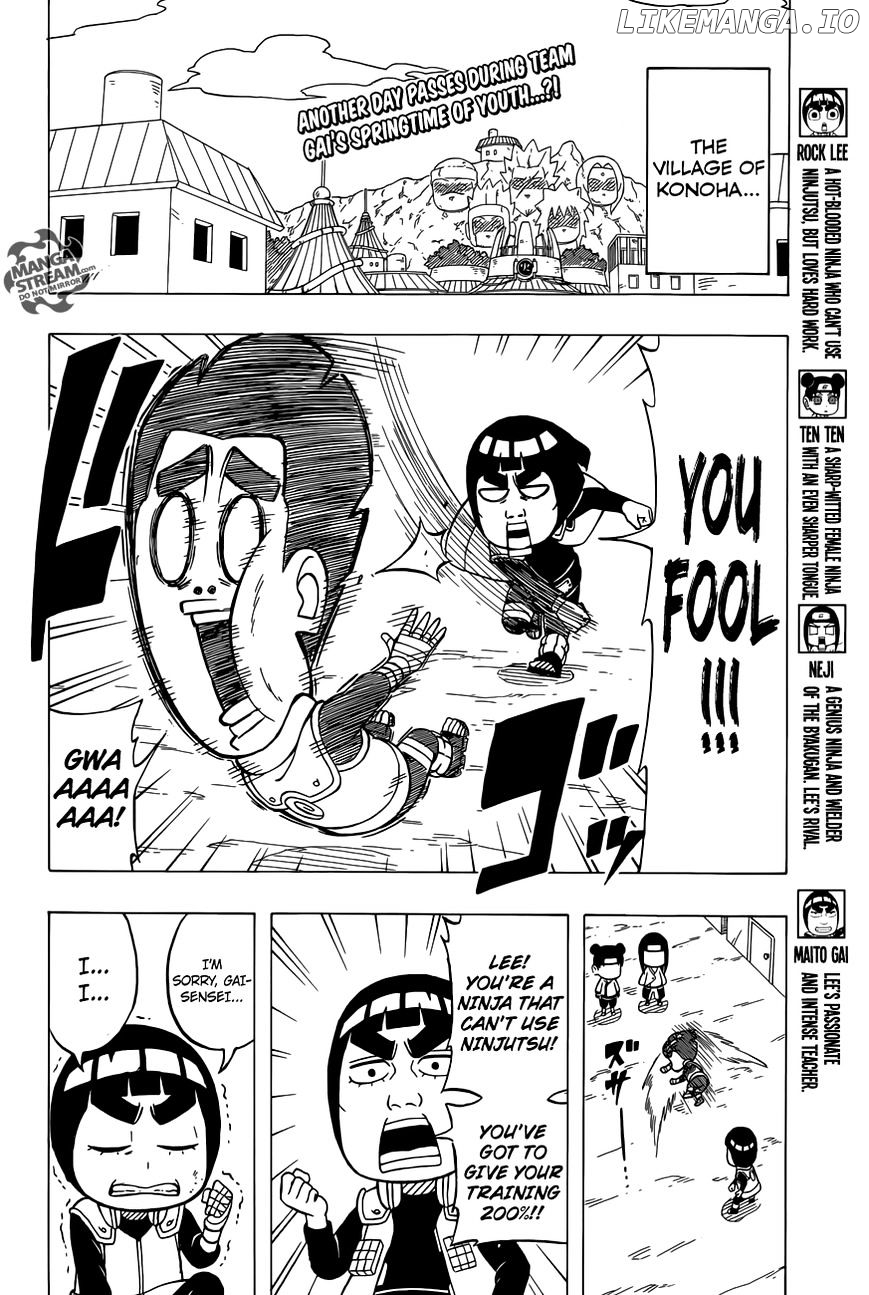Rock Lee No Seishun Full-Power Ninden chapter 36 - page 3