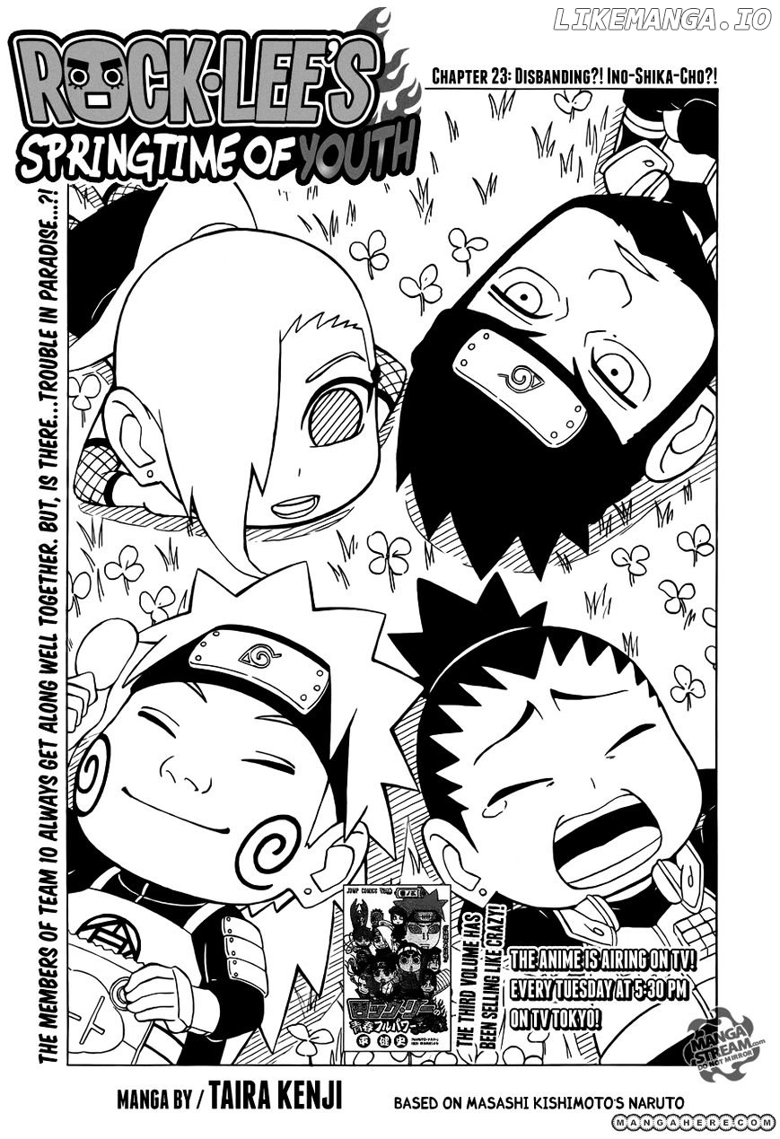 Rock Lee No Seishun Full-Power Ninden chapter 23 - page 1