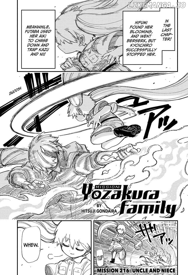 Mission: Yozakura Family Chapter 216 - page 1