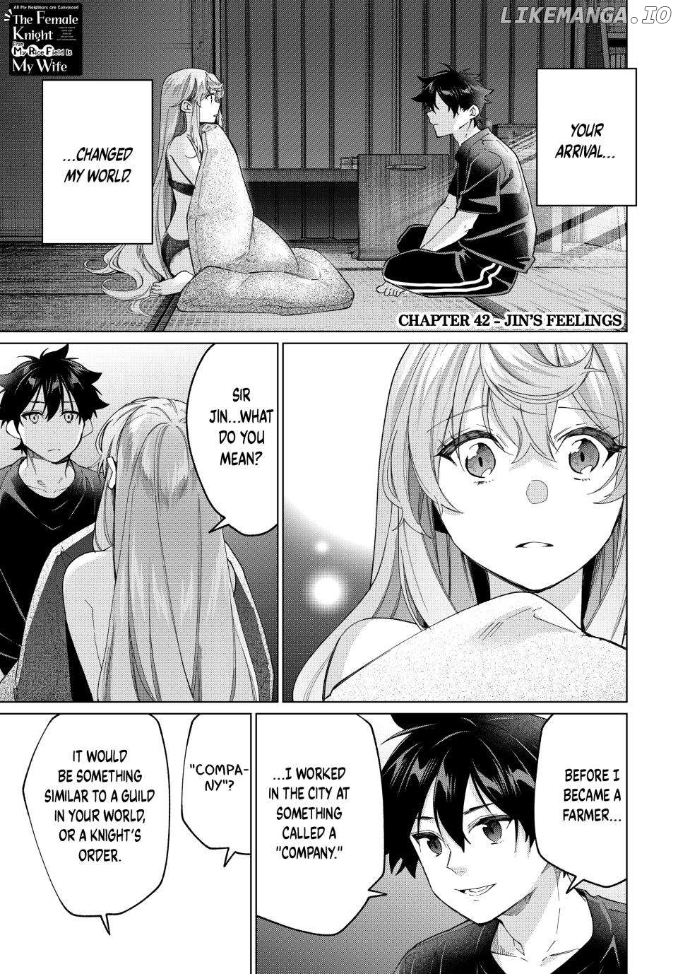 All My Neighbors are Convinced the Female Knight from My Rice Field Is My Wife Chapter 42 - page 1