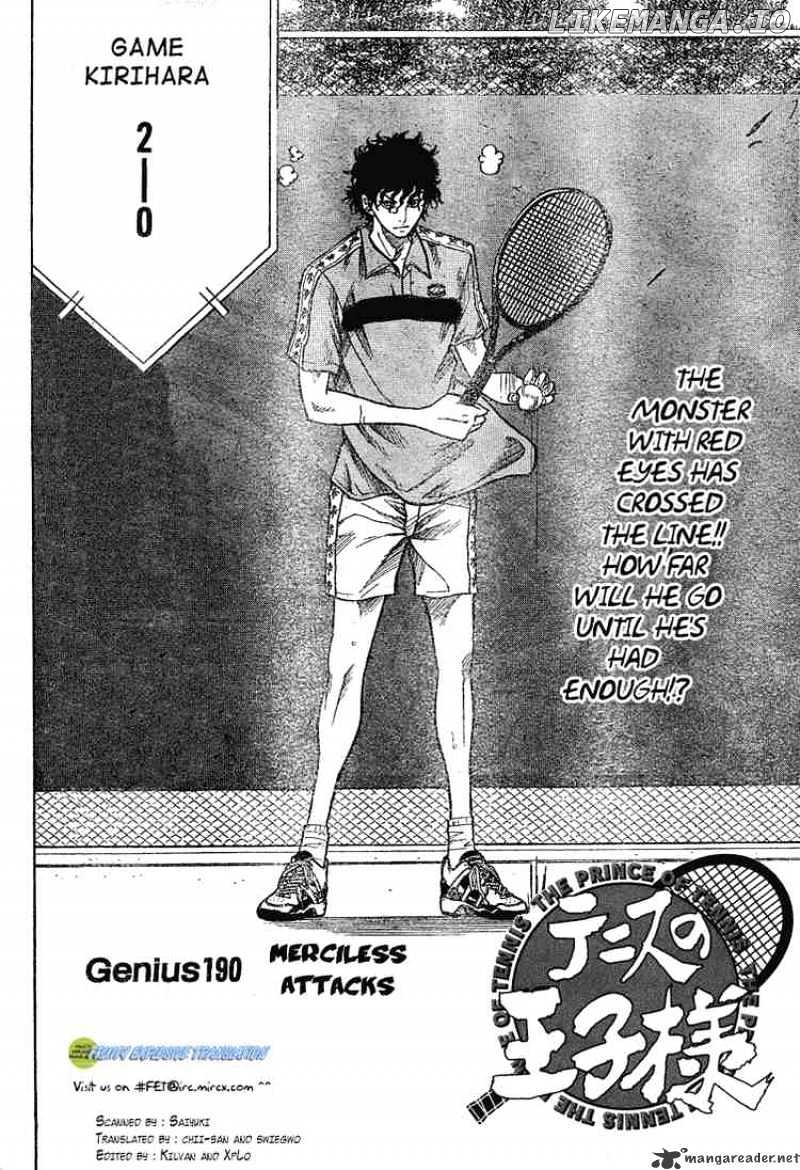 Prince of Tennis chapter 190 - page 2