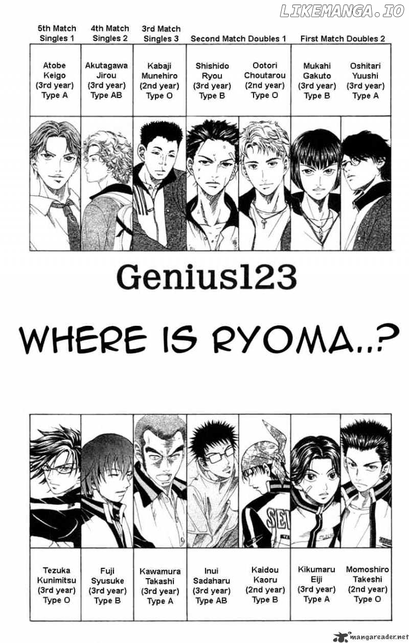 Prince of Tennis chapter 123 - page 1