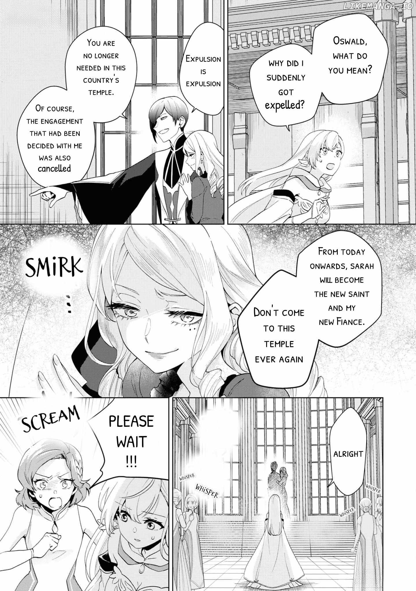 Seishin Seijo: Konyaku Hakisareta Tsuihou Seijo desu ga, Ookami Ouji no Noroi wo Toite Dekiaisaretemasu Chapter 1 - page 7