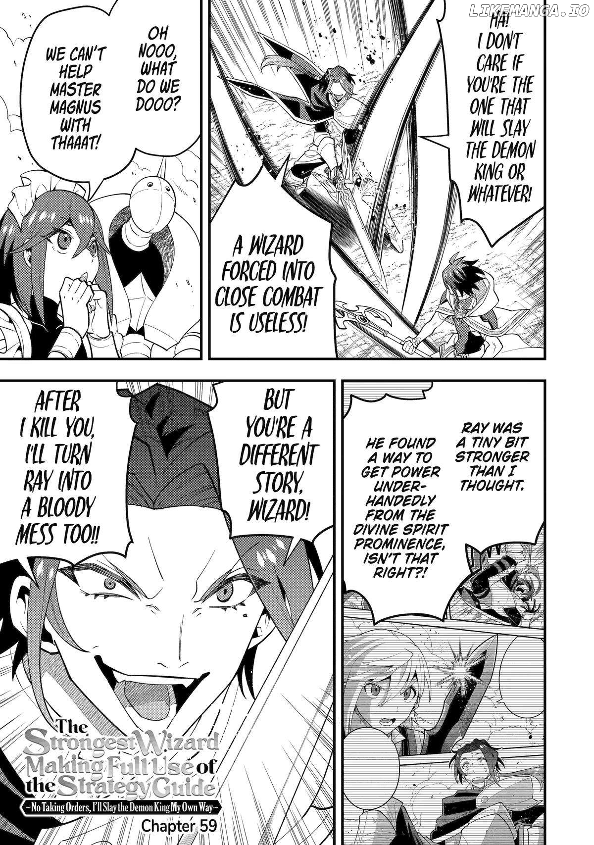 Kouryakuhon o Kushi Suru Saikyou no Mahoutsukai ~< Meirei sa Sero > to wa Iwa Senai Oreryuu Mao Tobatsu Saizen Ruuto ~ Chapter 59 - page 1