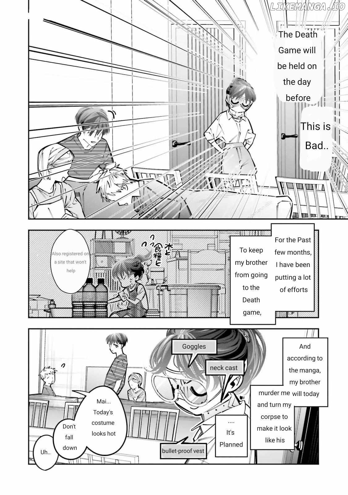 I Reincarnated As The Little Sister Of A Death Game Manga's Murder Mastermind And Failed Chapter 12.5 - page 2