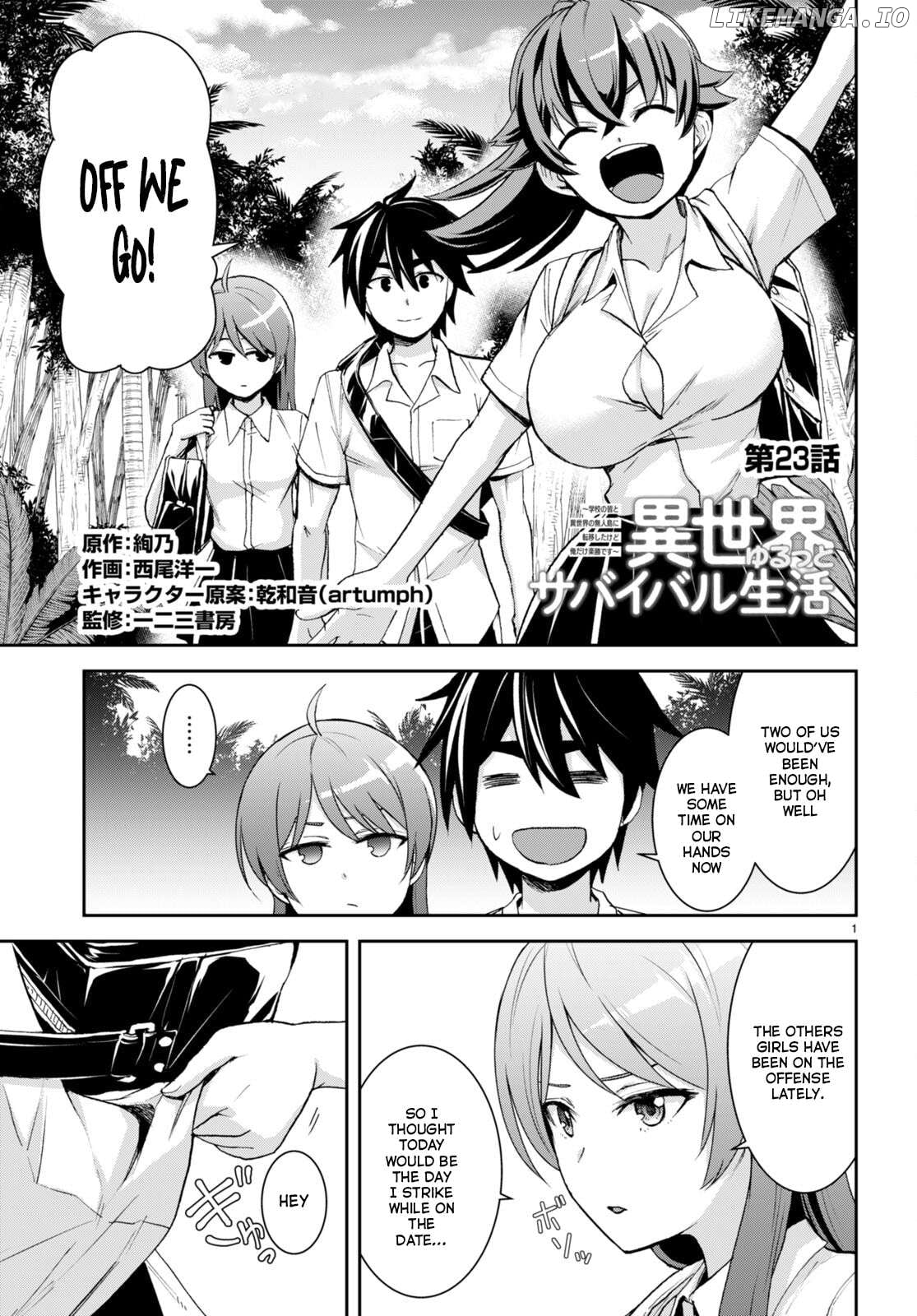 Isekai Yurutto Survival Seikatsu: Gakkou no Minna to Isekai no Mujintou ni Tenishitakedo Ore Dake Rakushou desu Chapter 23 - page 2