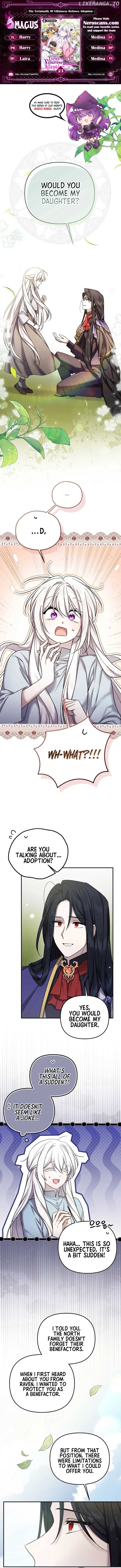A Terminally Ill Villainess Refuses to Be Adopted Chapter 23 - page 1