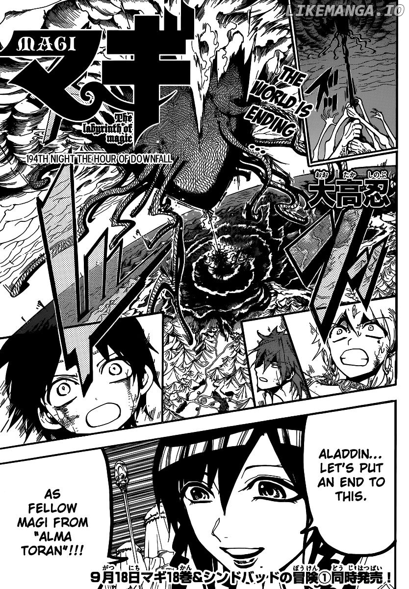 Magi - Labyrinth of Magic Chapter 194 - page 2