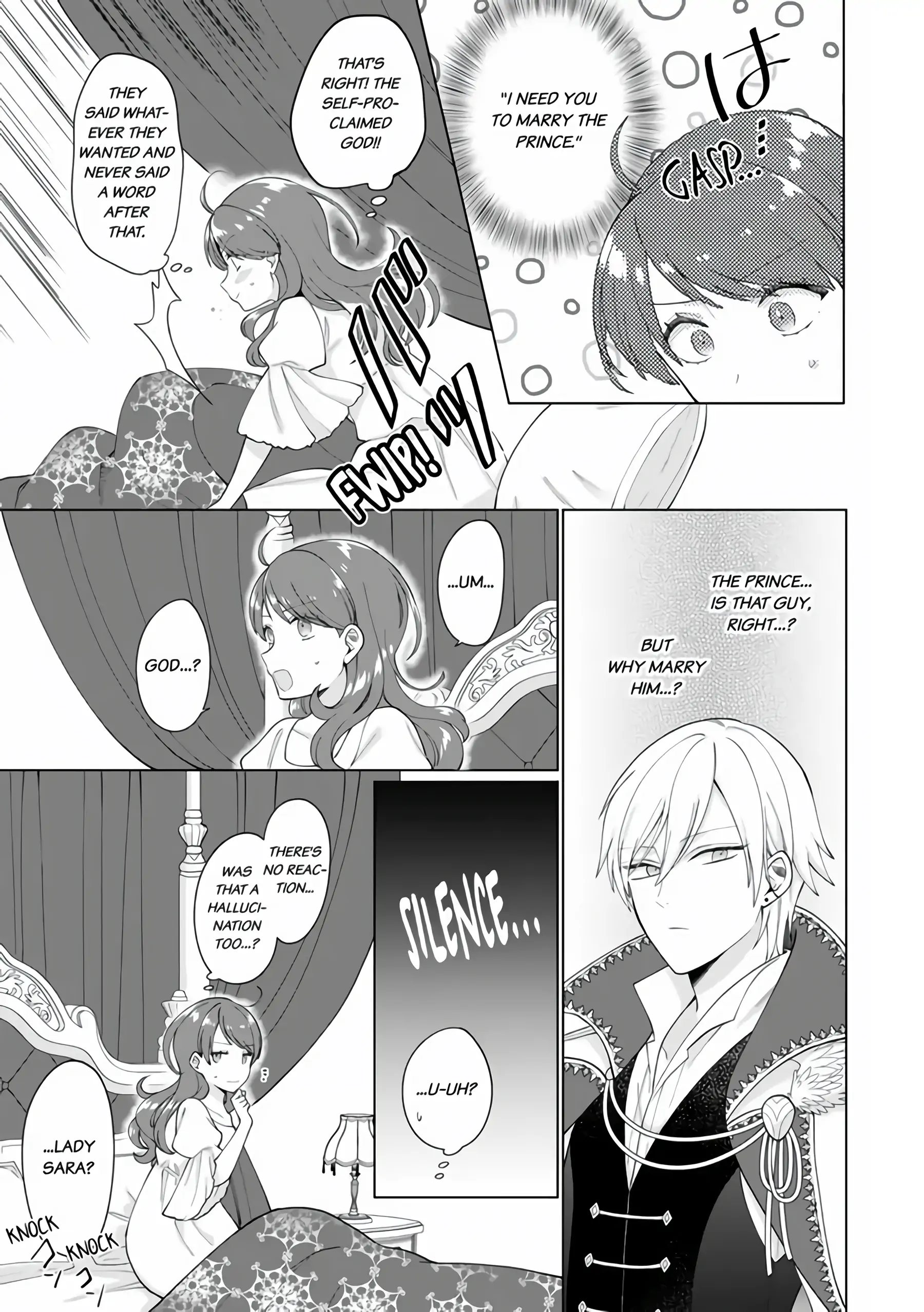 I'm a (Fake) Saint Who Was Summoned to Another World, But Apparently I'm Fated to Die If I Don't Marry the Prince Chapter 2 - page 3
