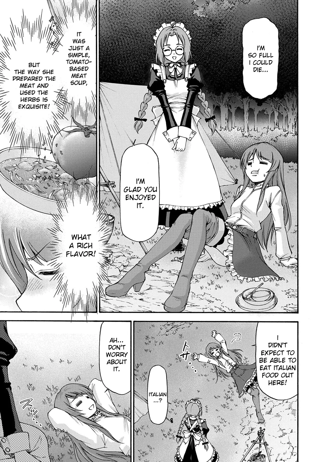 Maid nara Touzen desu. ~Nureginu wo Kiserareta Bannou Maid-san wa Tabi ni Deru Koto ni shimashita.~ chapter 1 - page 46