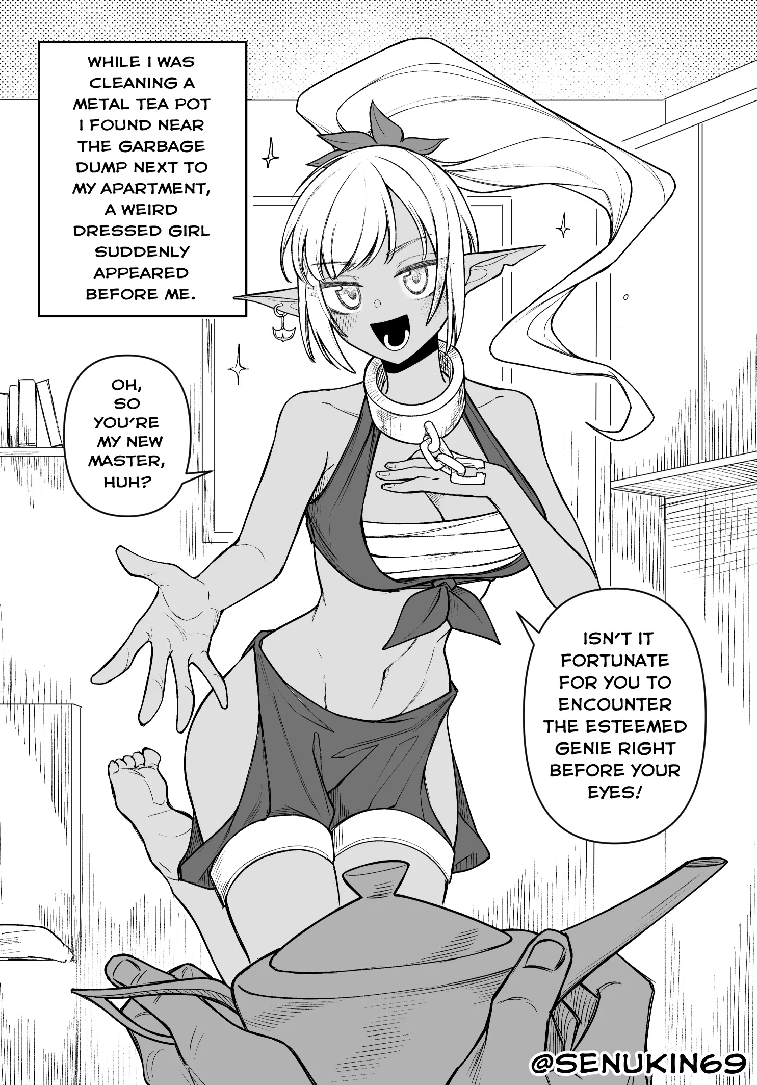 The Useless Genie and her Intrusive-thought Master chapter 1 - page 1