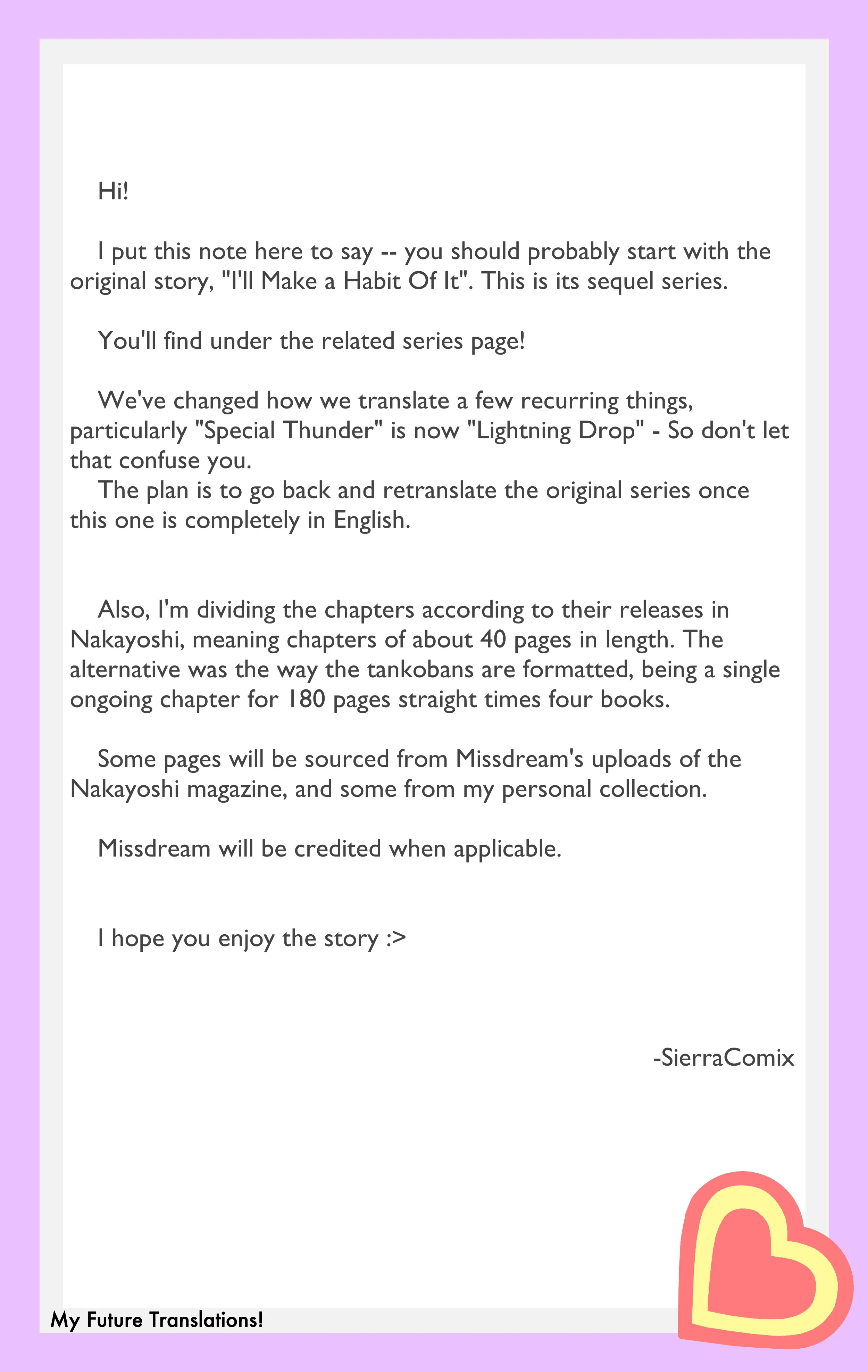 Super! I'll make a habit of it ♡ chapter 1 - page 1