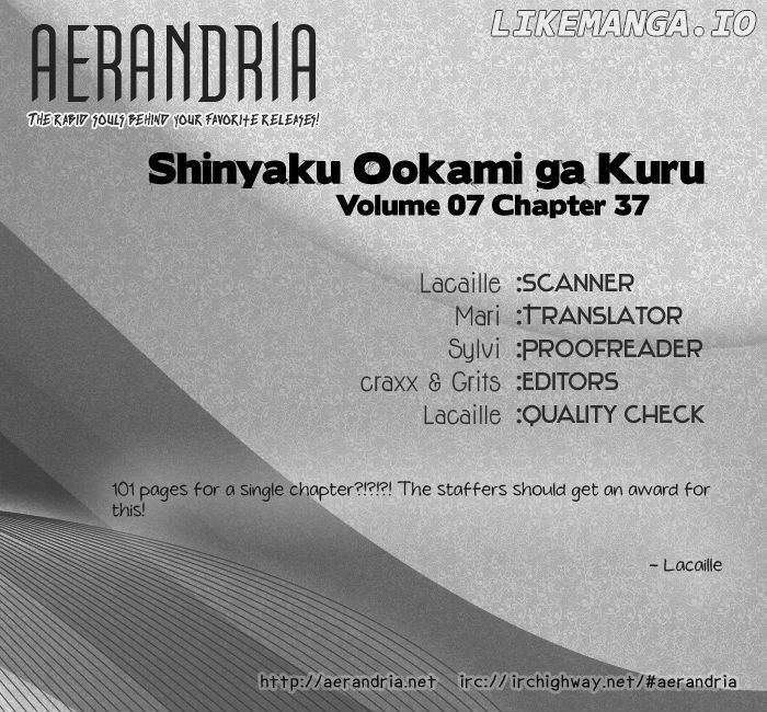Shinyaku Ookami Ga Kuru! chapter 37 - page 2