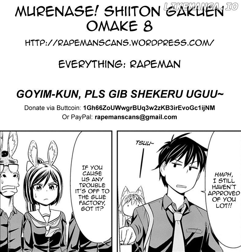 Murenase! Shiiton Gakuen Chapter 8.1 - page 4